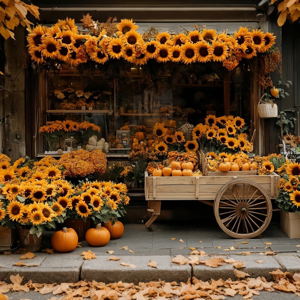 Herbst Fotokulissen Land Blumenmarkt Hintergrund CSH57-188