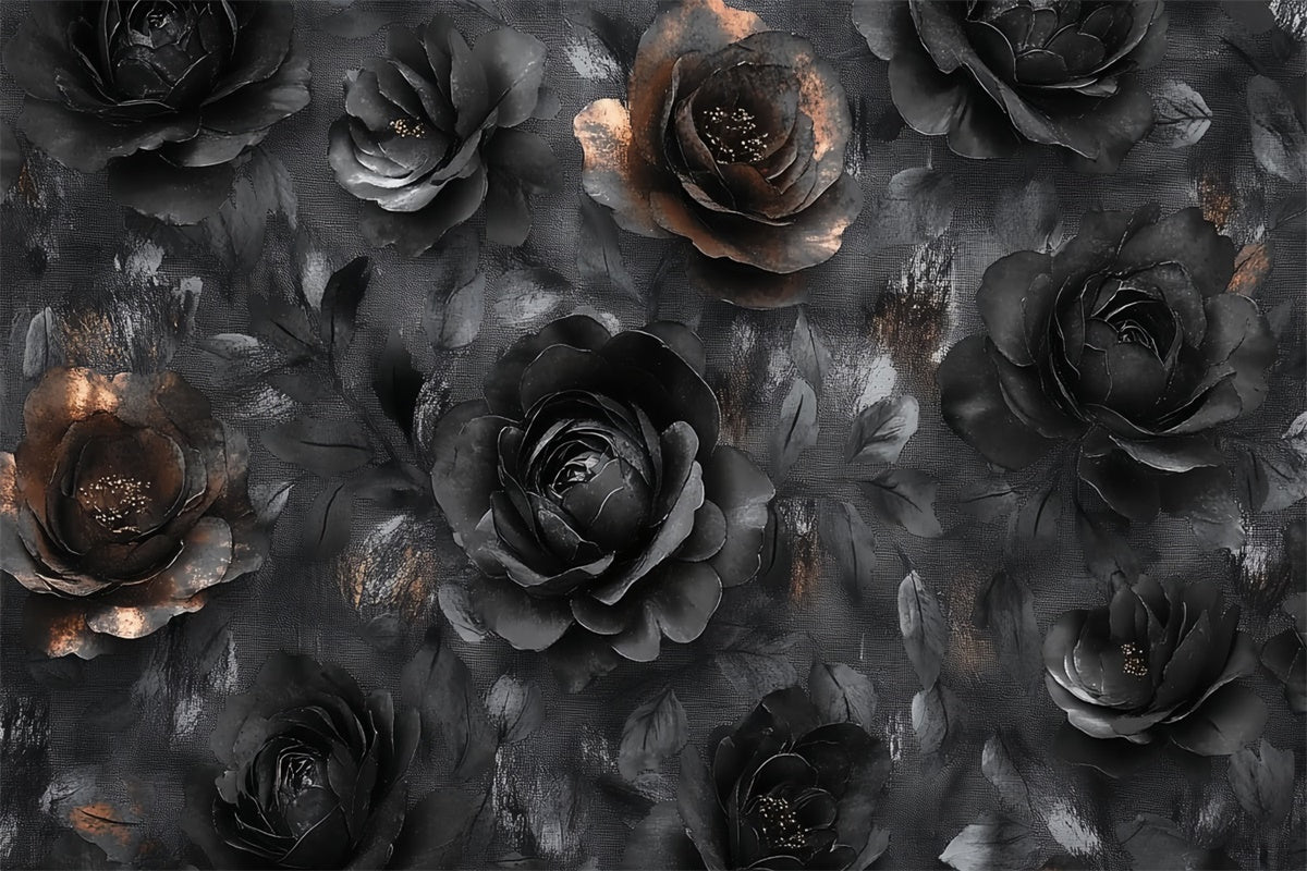 Fine Art Fotografie Backdrops Schwarz Floral Texture Fotohintergrund CSH57-260