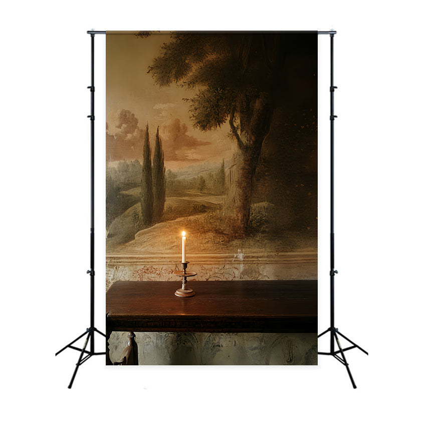 Backdrops Kunstfotografie Candlelight Memory Wand Fotohintergrund CSH57-273
