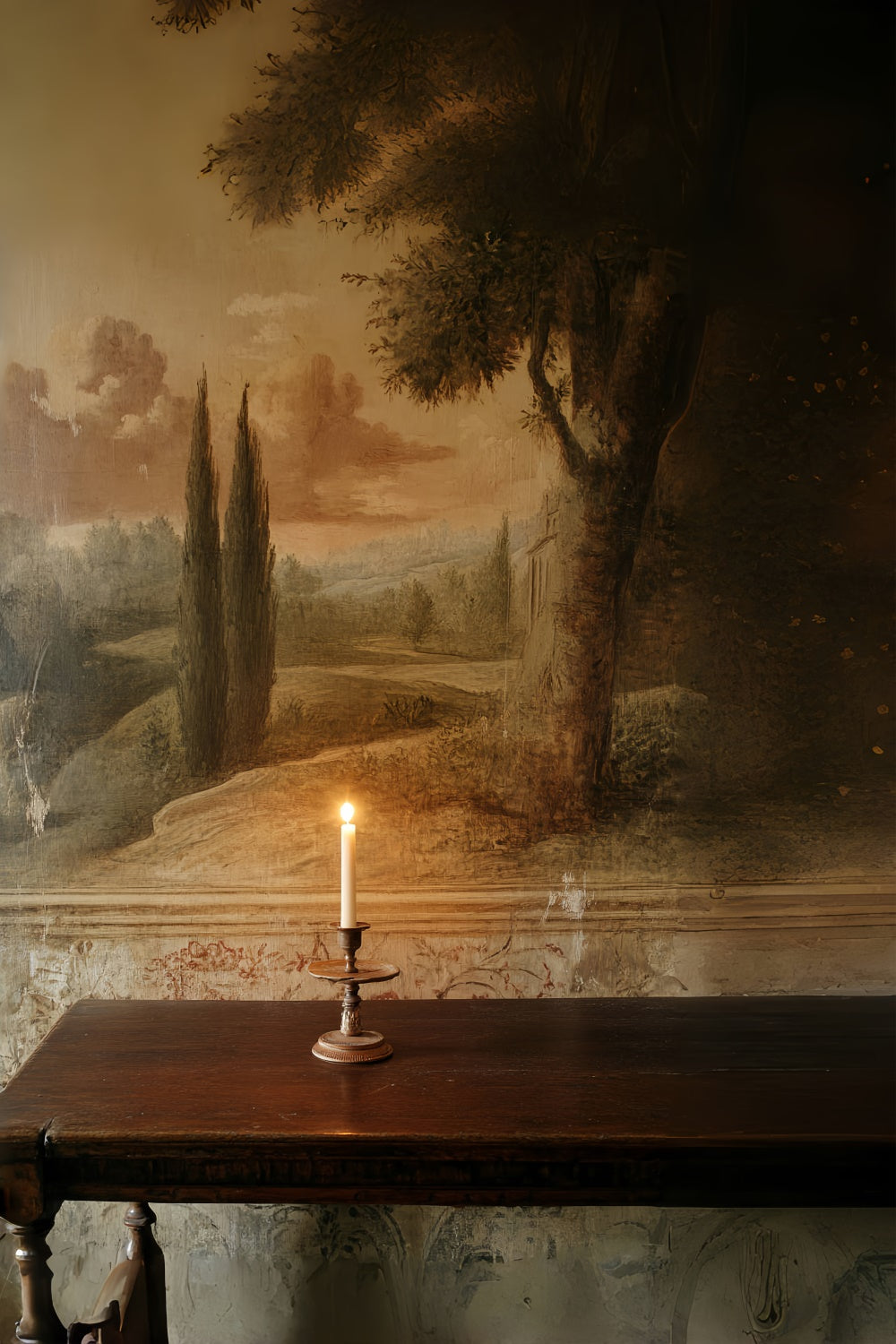 Backdrops Kunstfotografie Candlelight Memory Wand Fotohintergrund CSH57-273