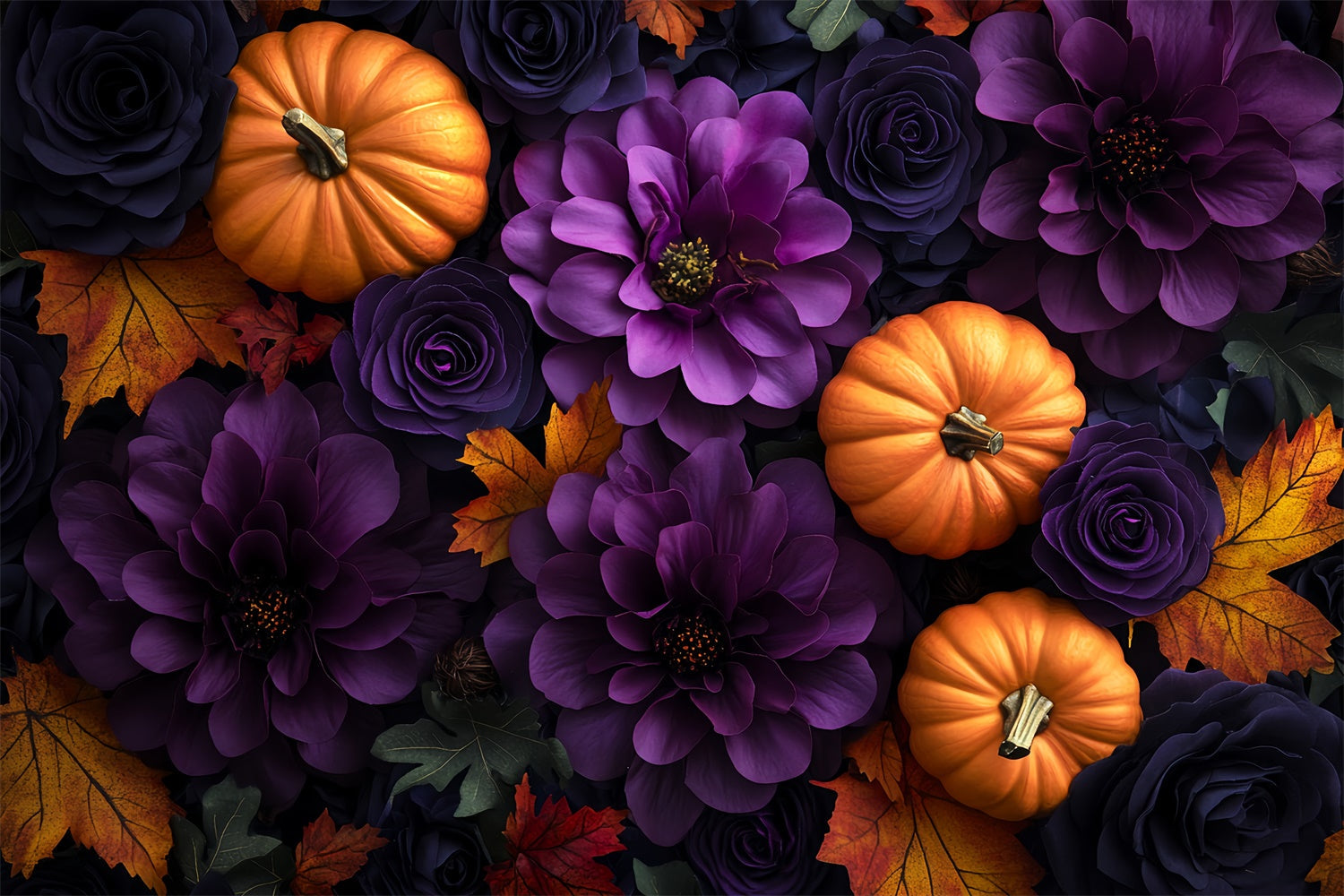 Halloween Backdrops Kürbisblüte Dämmerung Backdrop CSH57-75