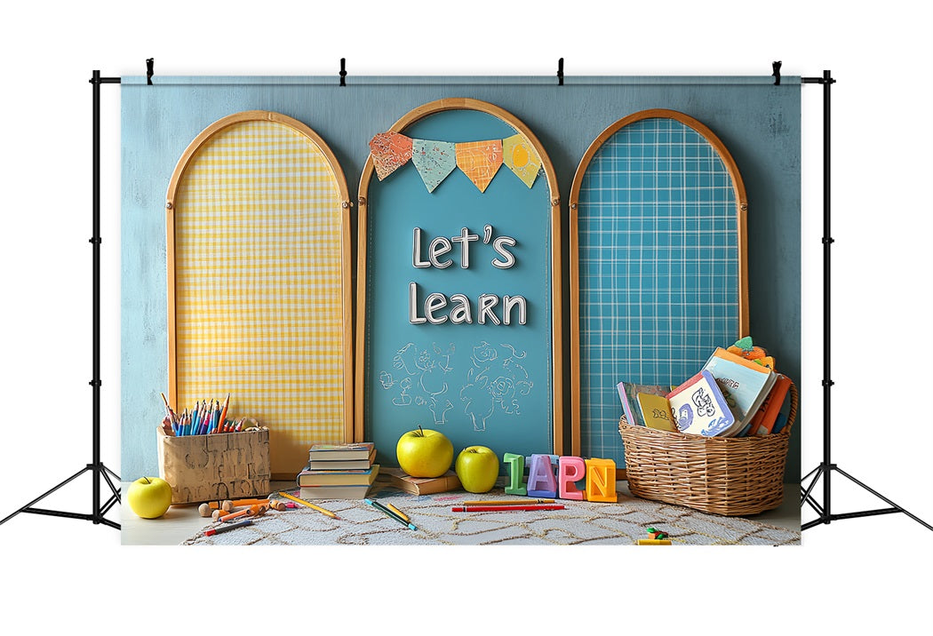 Buch Studio Hintergrund Bunte Klassenzimmer Supplies Setup zurück zu Schule Studio Hintergrund CSH58-115
