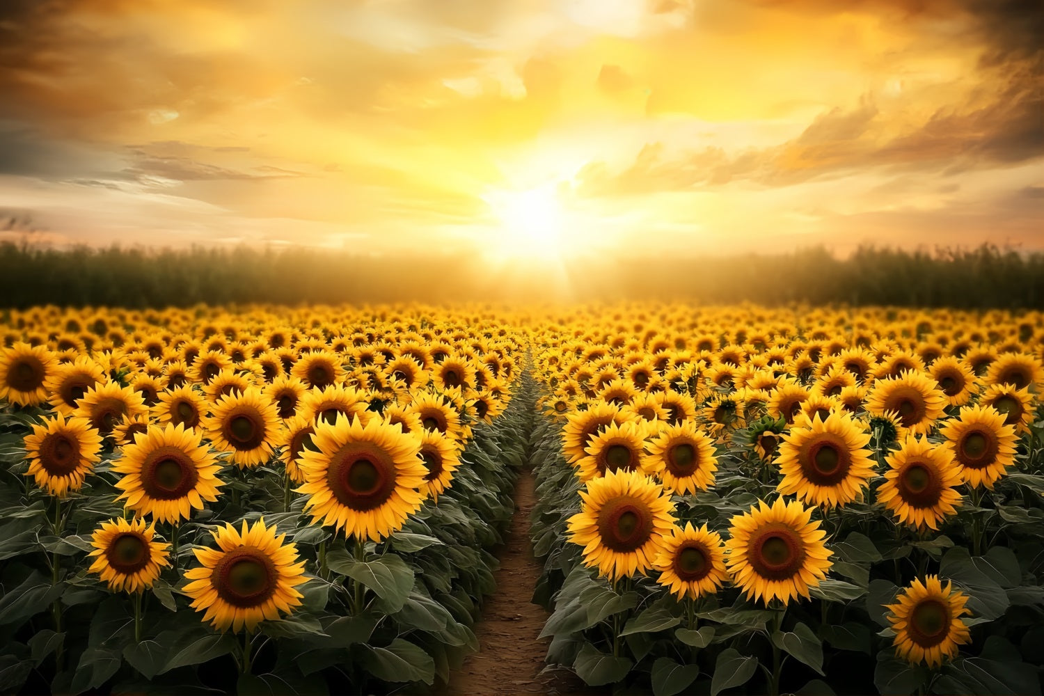 Herbstlicher Sonnenblumenhintergrund Blumenfeld Goldener Horizont Herbstfotografie-Hintergründe CSH58-220