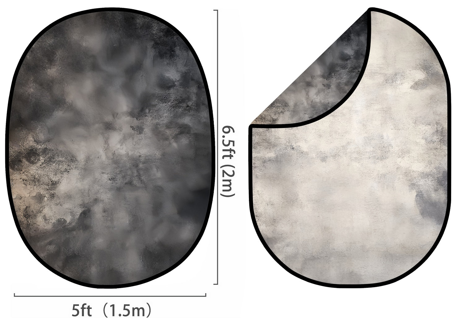 Selbstklebeband Backdrop Ash Mist Charcoal Swirl Backdrop CSH58-5