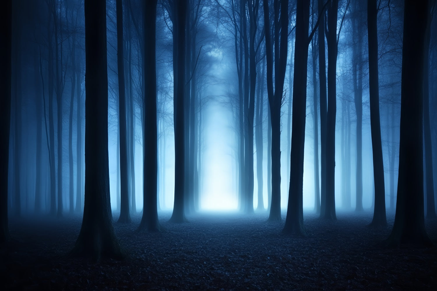 Dunkle Kulisse Blauer Nebel Dunkle Wälder Halloween Kulissen für Fotos CSH58-79