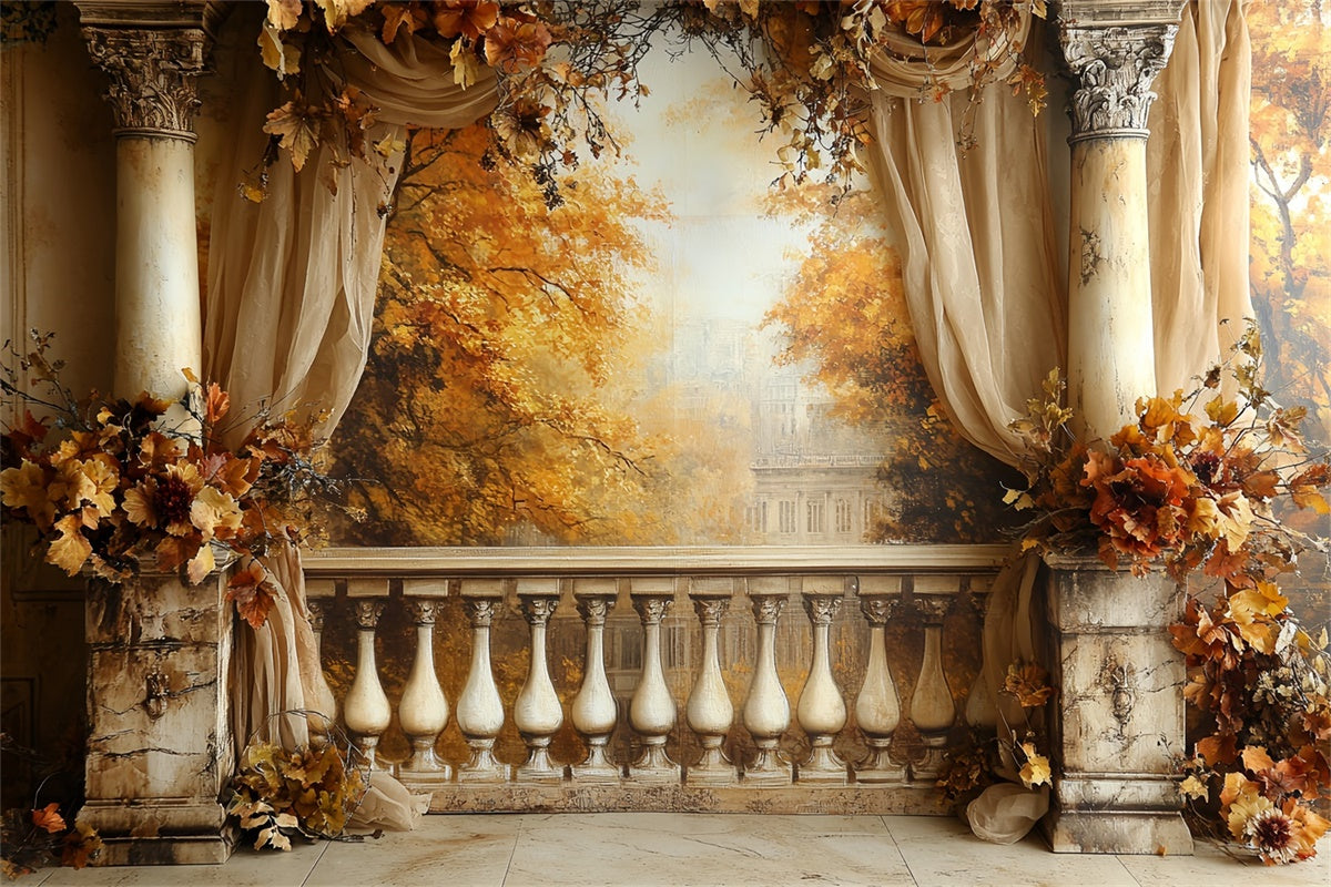 Herbst Fotokulisse Vintage Balkon Eleganz Kulisse CSH6-187