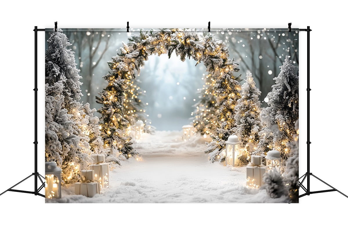 Weihnachten Backdrop für Fotos Winter Wonderland Bogen Hintergrund CSH6-244