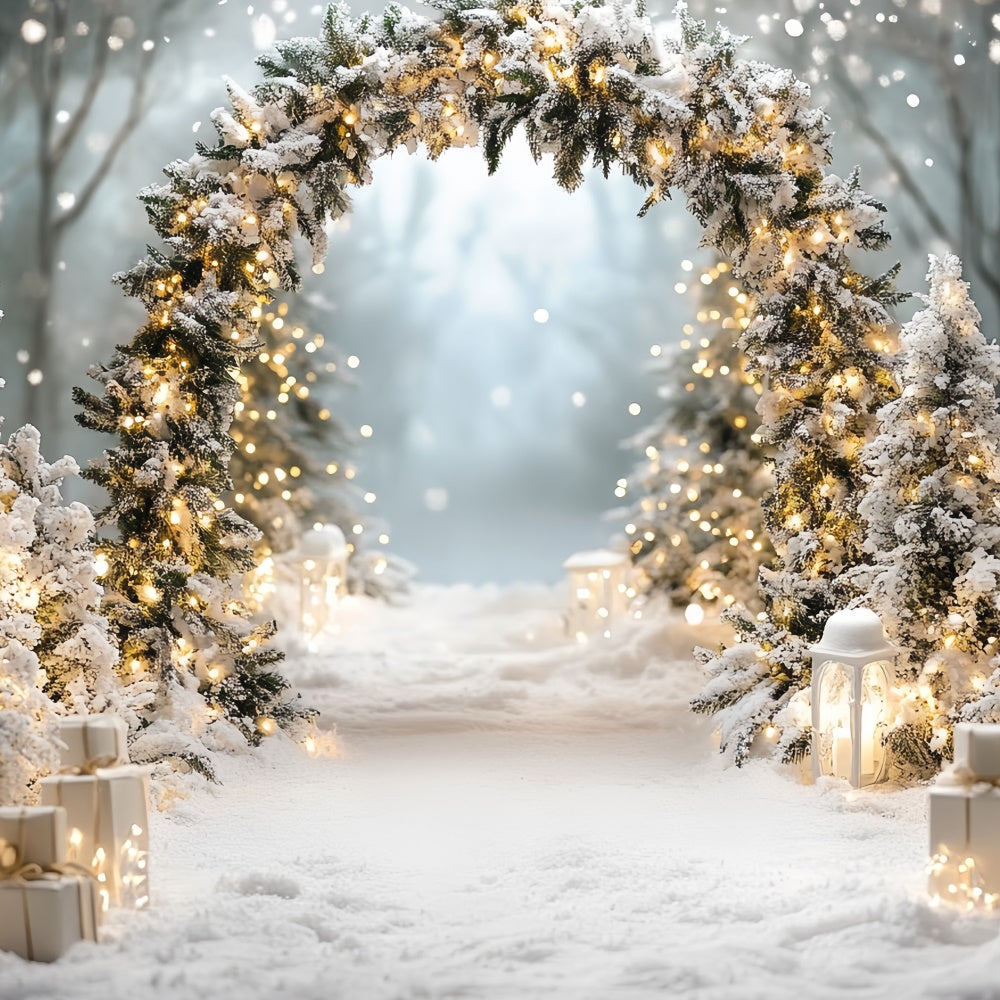 Weihnachten Backdrop für Fotos Winter Wonderland Bogen Hintergrund CSH6-244