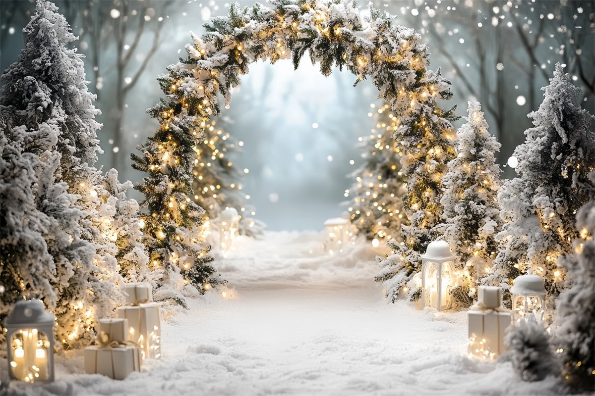 Weihnachten Backdrop für Fotos Winter Wonderland Bogen Hintergrund CSH6-244