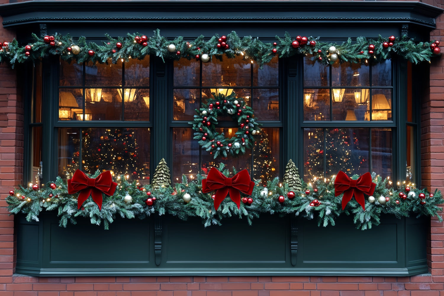 Professionelle Weihnachten Backdrops Festliche Schaufenster Backdrop CSH6-251