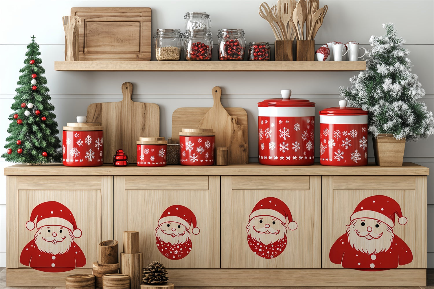 Weihnachten Fotografie Backdrops Merry Baking Corner Backdrop CSH6-282