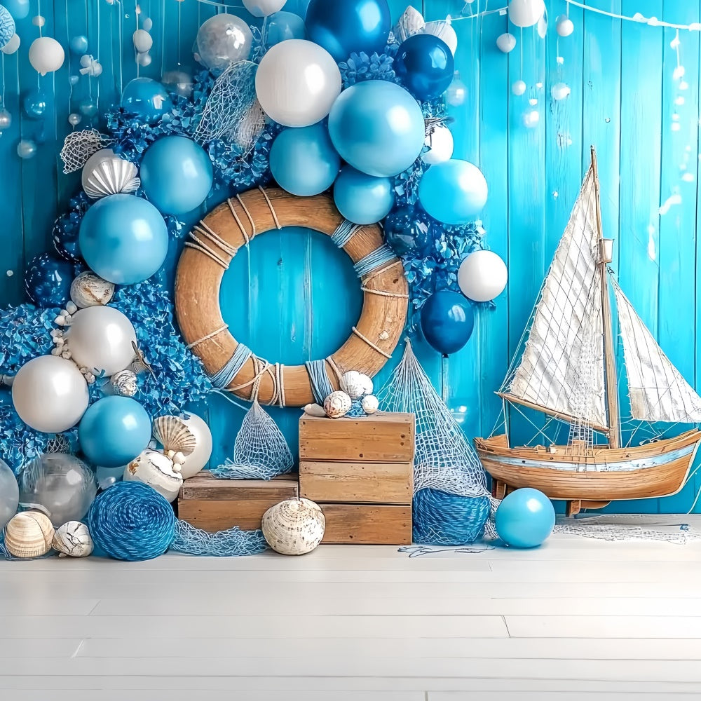 Cake Fotografie Backdrops Nautische Träume Ballon Hintergrund CSH6-298