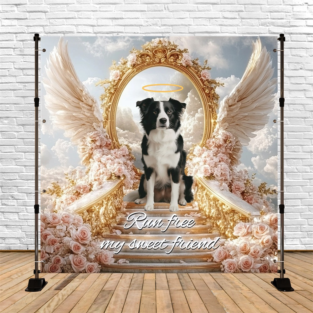 Gedenkkulisse Ideen Run Free Angel Pup Individuell gestaltete Kulisse CSH6-343