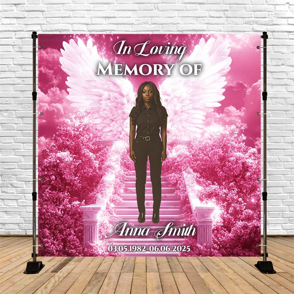 Gedenkkulisse Ideen Rosa Himmel Tribut Custom Backdrop CSH6-347