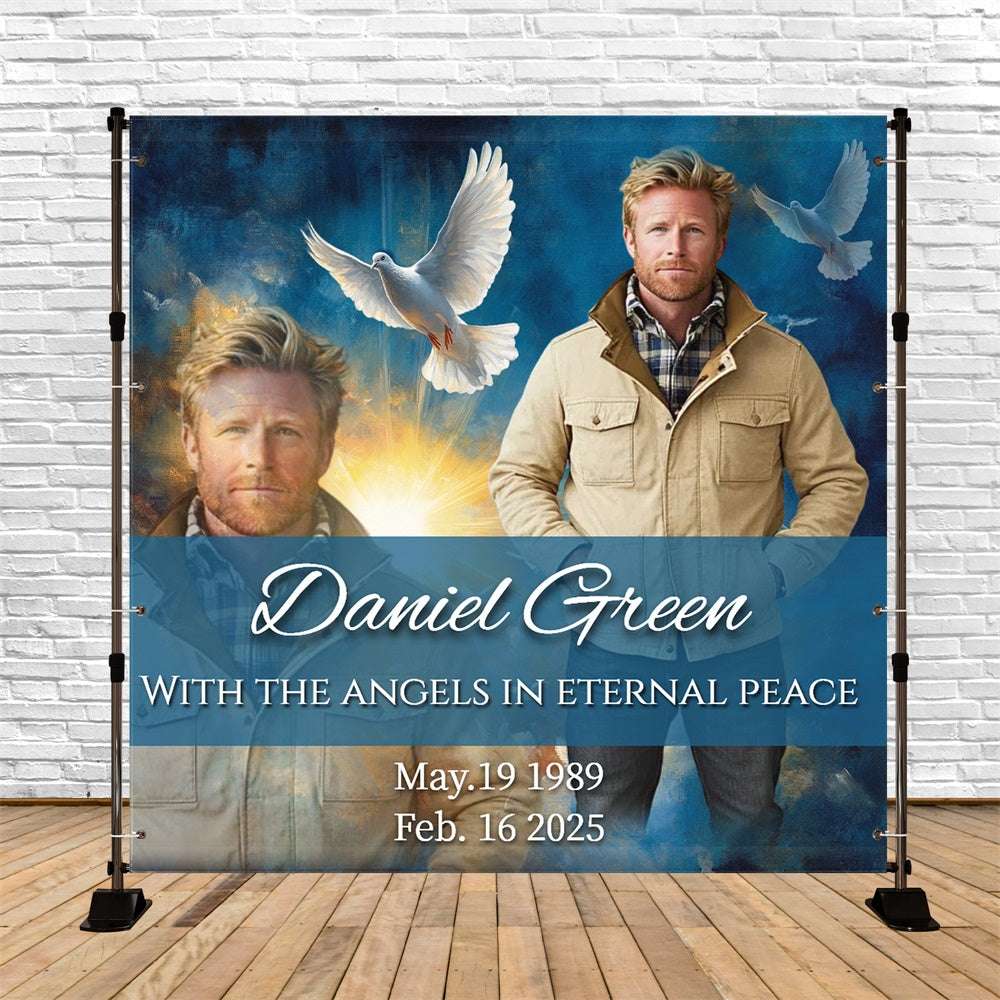 Gedenkkulisse Ideen Golden Sky Farewell Personalisierte Kulisse CSH6-363