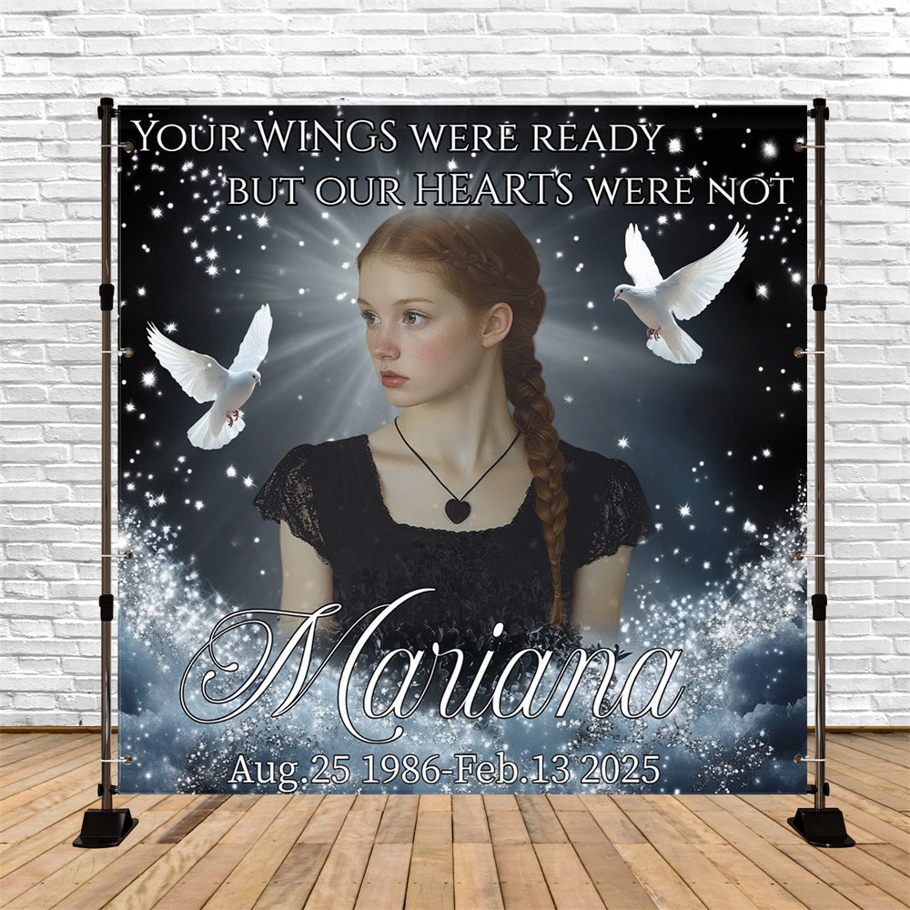 Gedenkkulisse Starlight Farewell Dove Personalisierte Kulisse CSH6-365