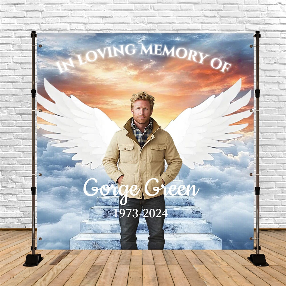 Gedenkkulisse Ideen Golden Hour Goodbye Personalisierte Kulisse CSH6-371