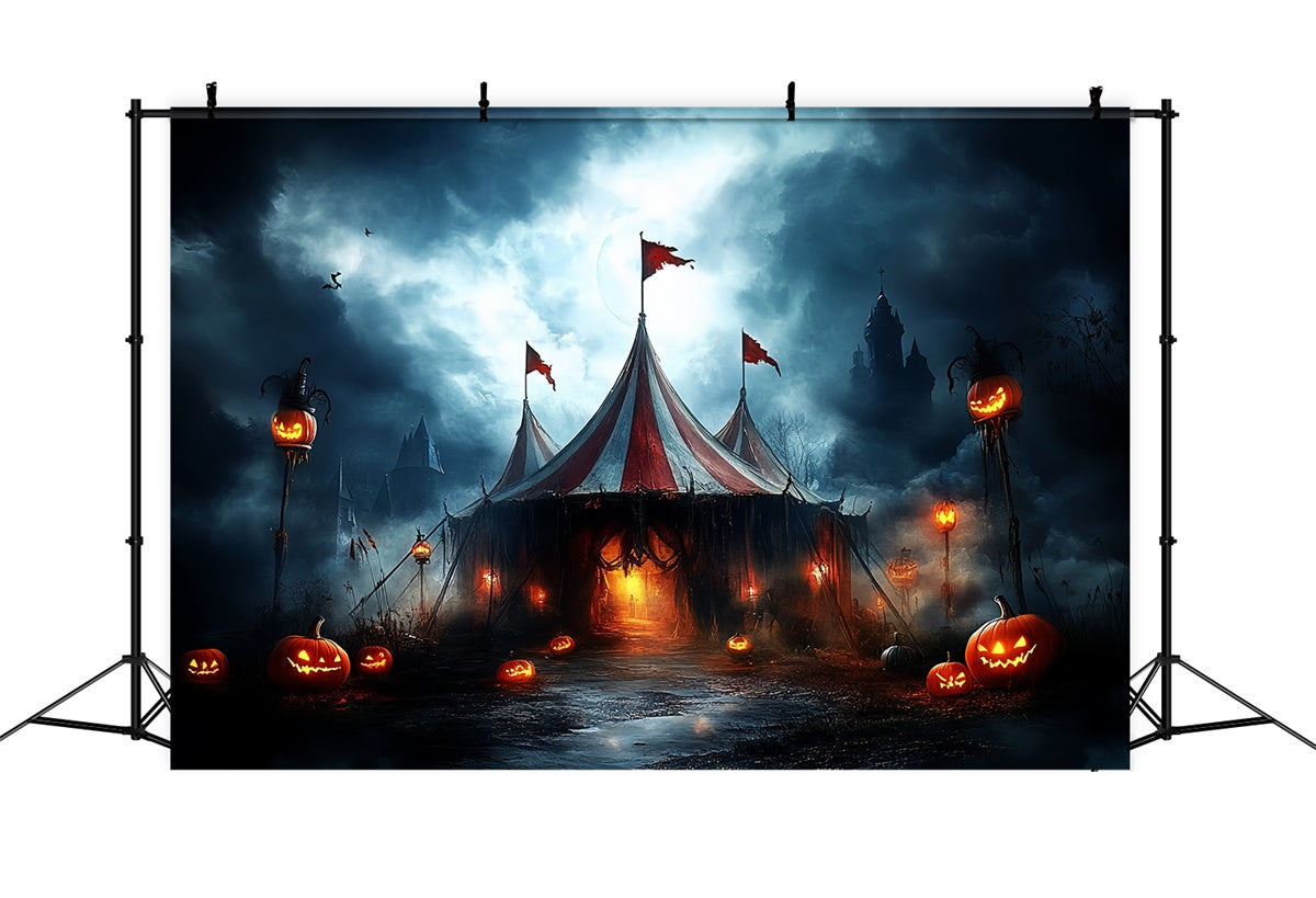 Halloween Backdrop Ideen Alptraum Zirkus Mondschein Backdrop CSH6-71