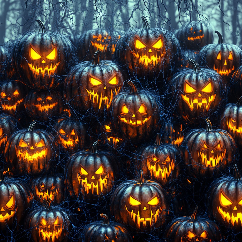 Fotografie Halloween Backdrop Haunted Pumpkin Horde Backdrop CSH6-75