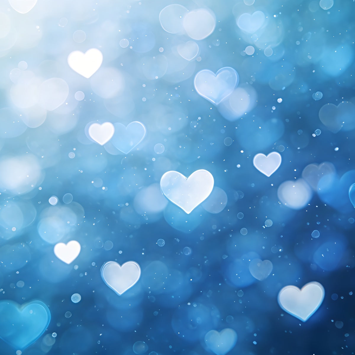 Bokeh-Valentinstag-Hintergrund Romantisches blaues Herz leuchtet Valentinstag-Hintergrund CSH61-104