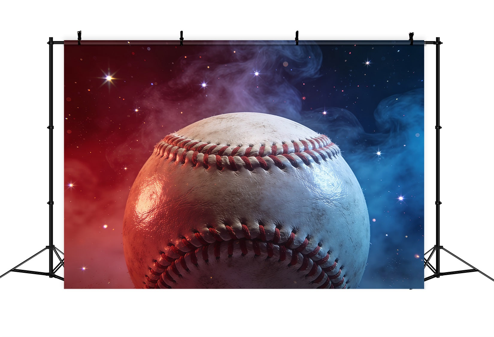 Baseball-Hintergrund Kosmisch Rot Blau Baseball Glow Sport-Hintergründe für Fotografie CSH61-188
