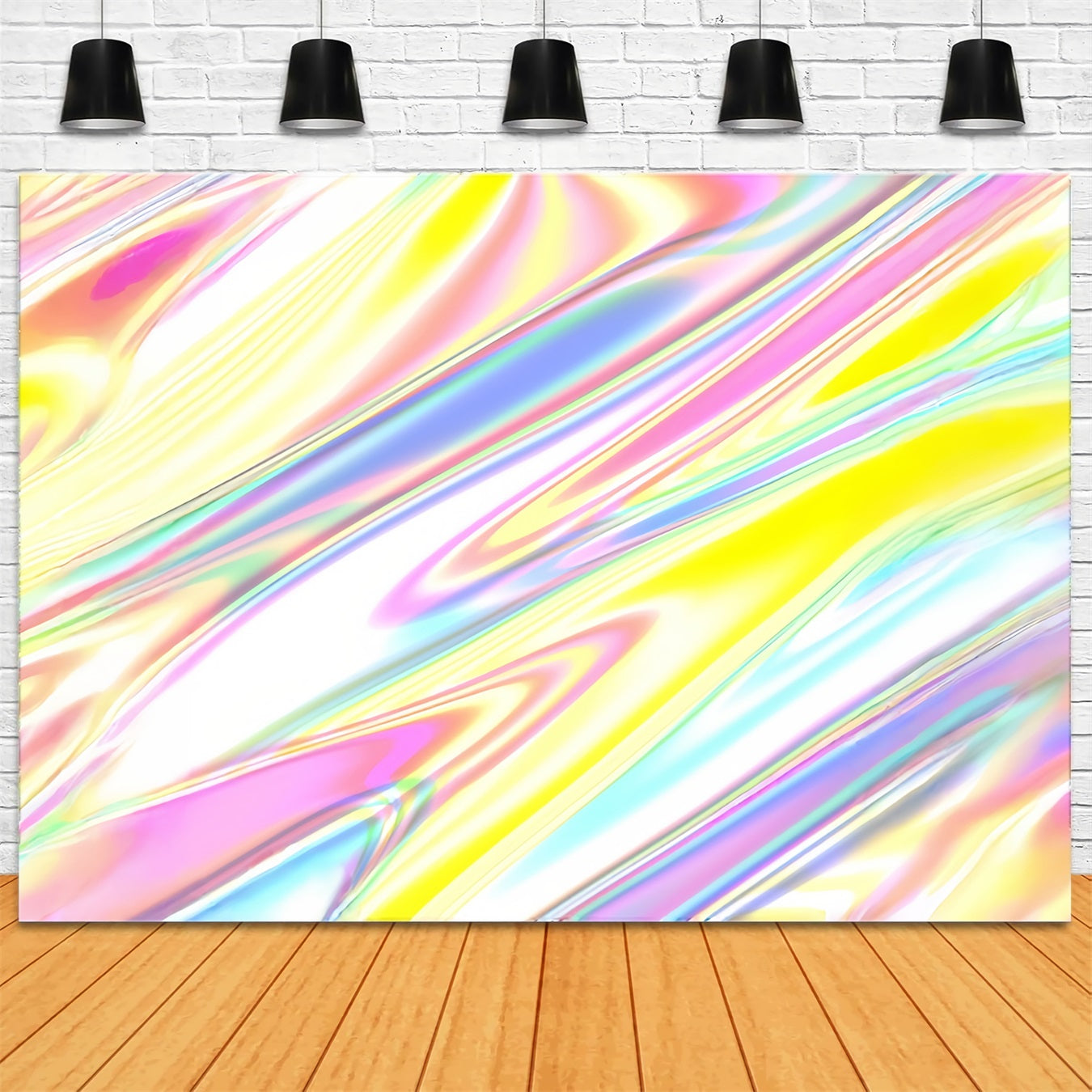 Hintergrund mit Farbverlauf für die Fotografie Blau Lila Gelb Flow-Hintergrund für Porträtaufnahmen CSH62-40