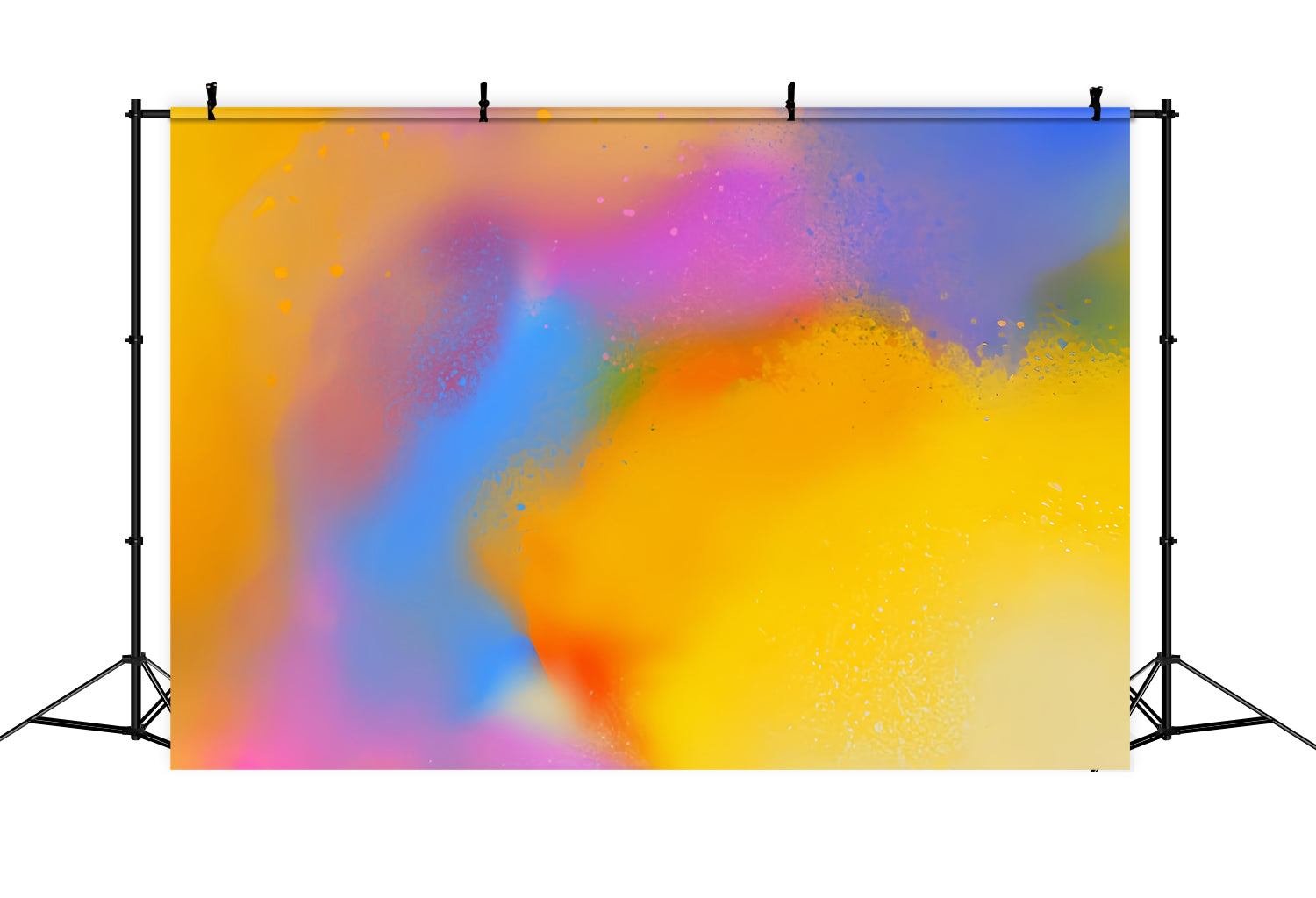 Hintergrund mit Farbverlauf Lebhaftes Blau Rosa Gelb Spritzer Hintergrund für Porträtfotos CSH62-42