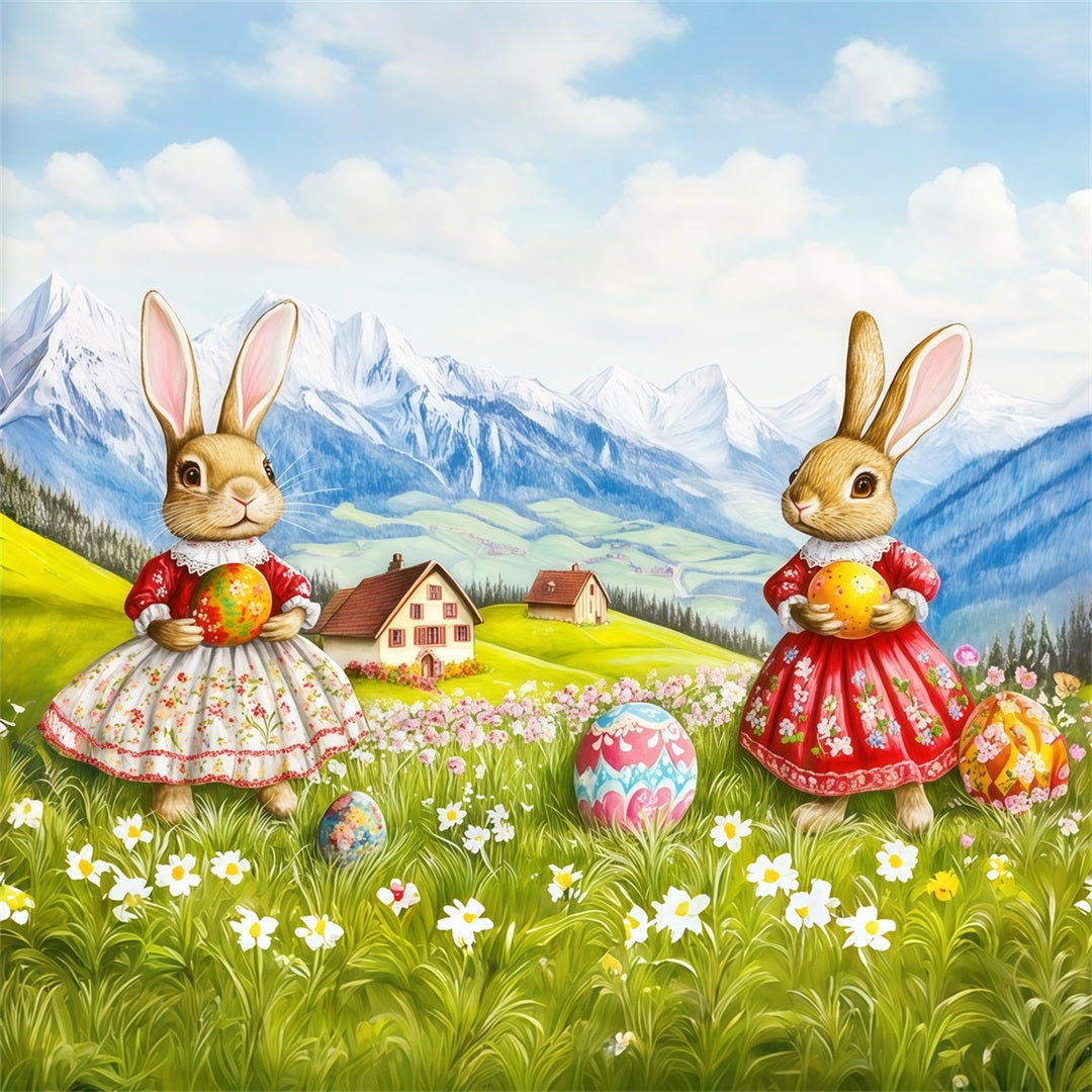 Ostern Natürlicher Hintergrund Hasenkleider Bergeier Osterhintergründe für Fotos CSH62-97