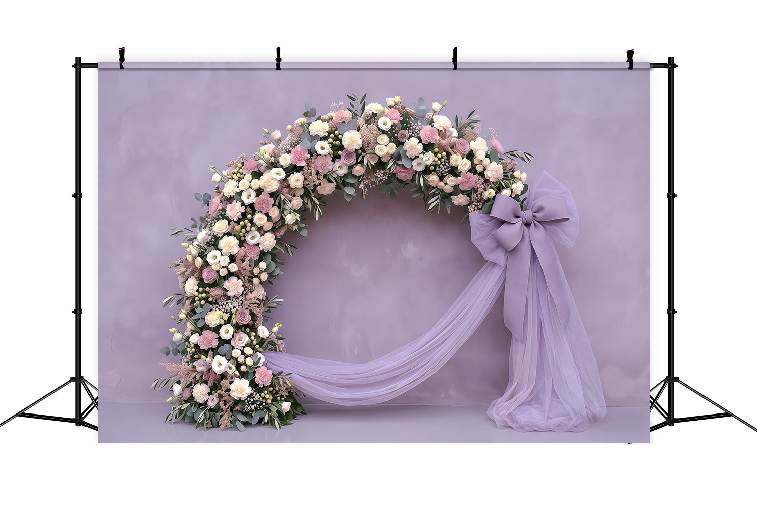 Nelken-Hintergrund zum Muttertag, Lavendel-Blumenschleife, Muttertags-Hintergrund CSH63-51