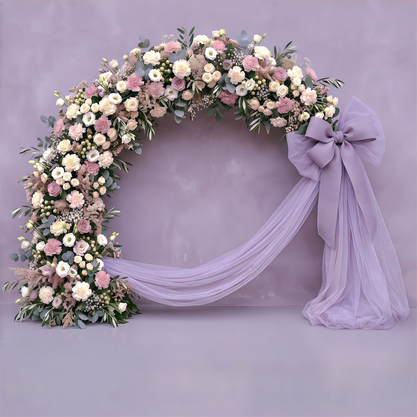 Nelken-Hintergrund zum Muttertag, Lavendel-Blumenschleife, Muttertags-Hintergrund CSH63-51