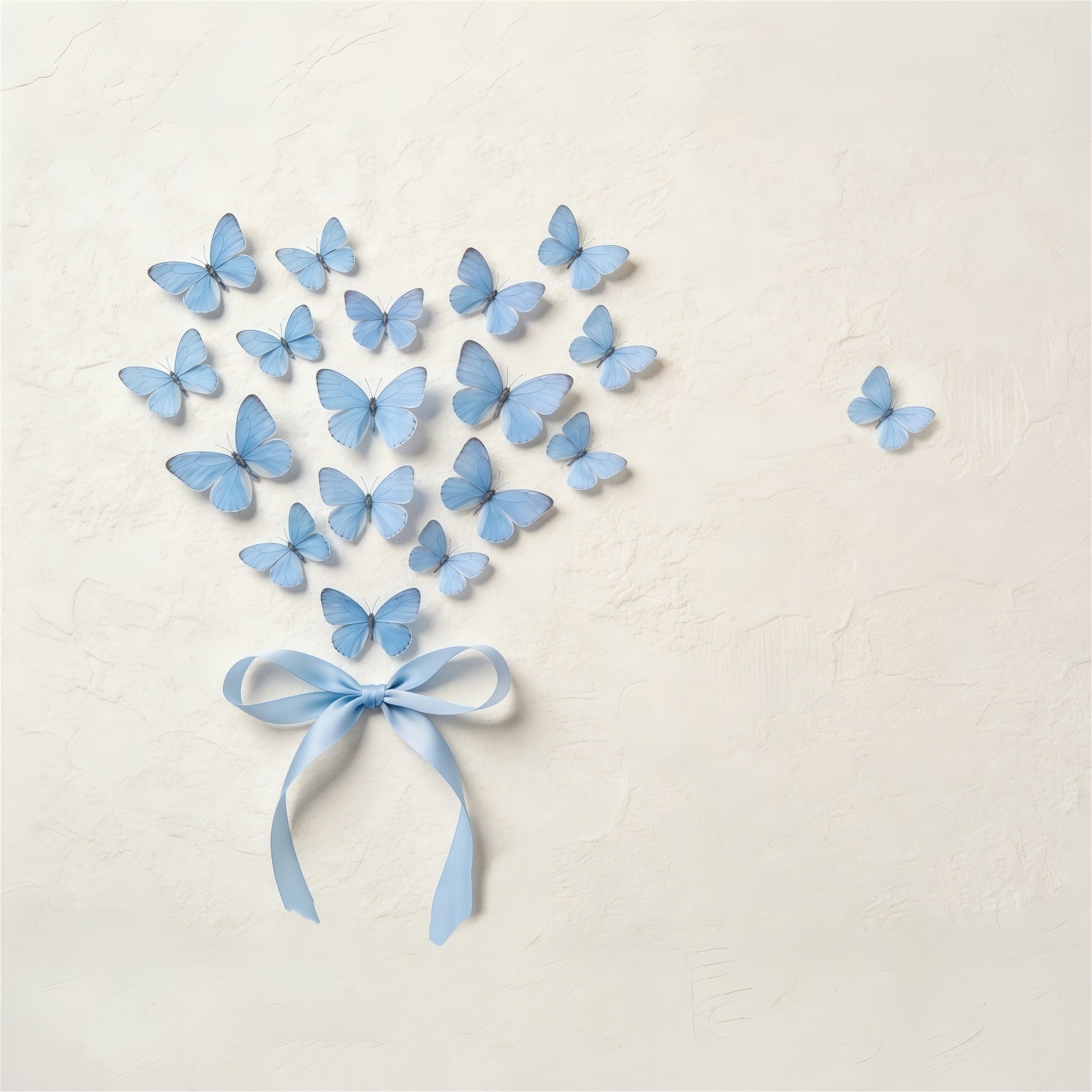 Muttertags-Hintergrund mit Schleife, blauem Schmetterling und Herzstruktur CSH63-73