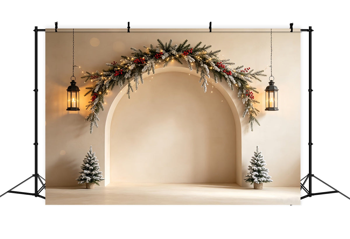 Boho-Weihnachtskulisse Eleganter Girlandenbogen Weihnachtskulisse CSH68-89
