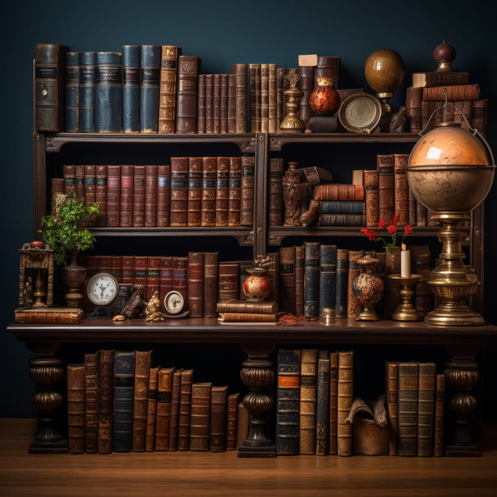 Back to School Bücherregal Klassische Bücher Backdrop DBD7-22