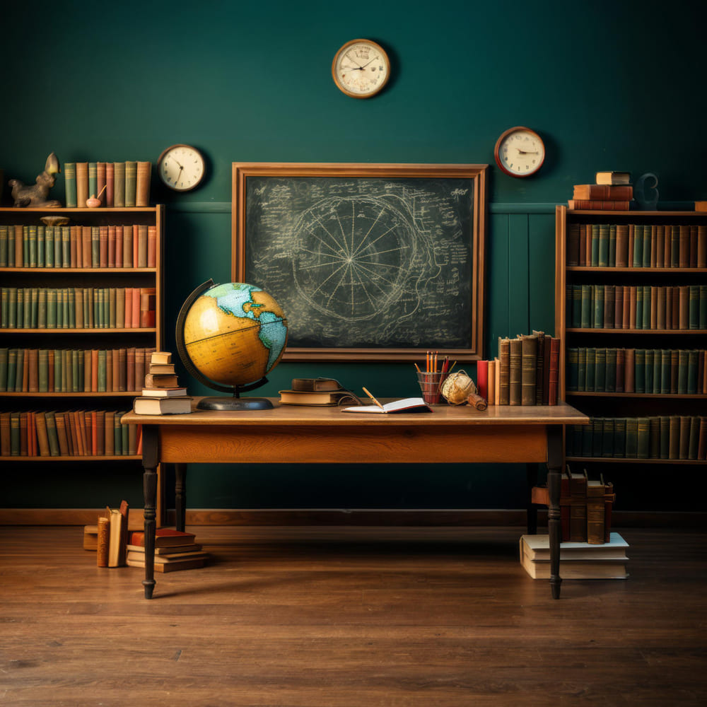 Zurück zu Schule Klassenzimmer Globus Hintergrund DBD7-81