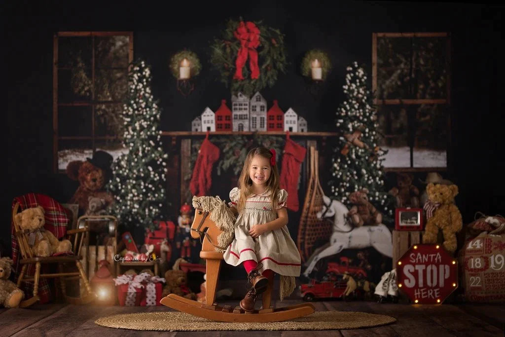 Weihnachtsbäume Raumdekoration Hintergrund für Fotografie G-1434（NUR 1）
