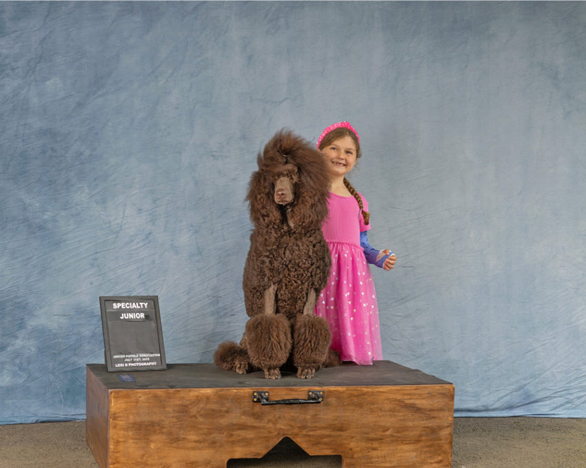 Blauer abstrakter Textur Porträt Fotografie Hintergrund GC-151