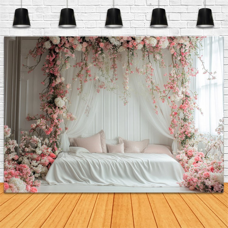 Muttertag Backdrops Verträumte Rosa Rose Floral Bogen Backdrop GQ2-114