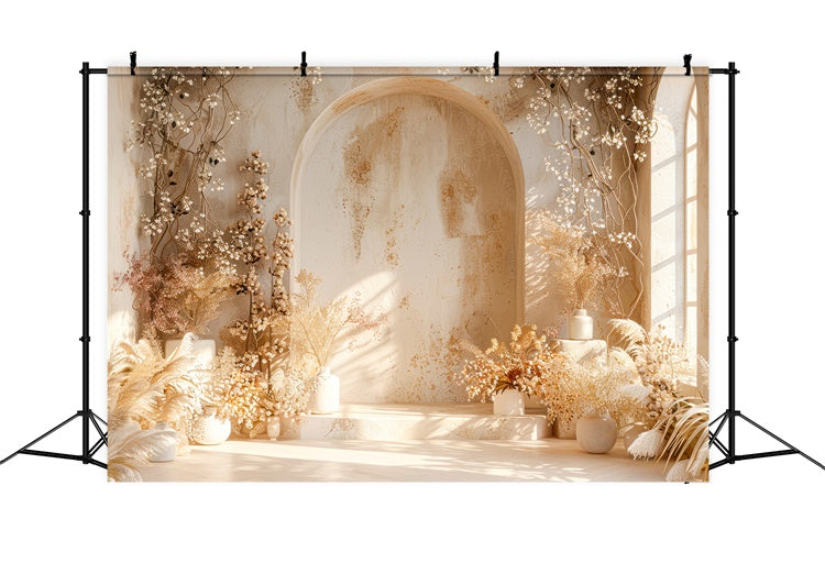 Muttertag Fotohintergrund Floraler Torbogen Natürliches Licht Hintergrund GQ2-181