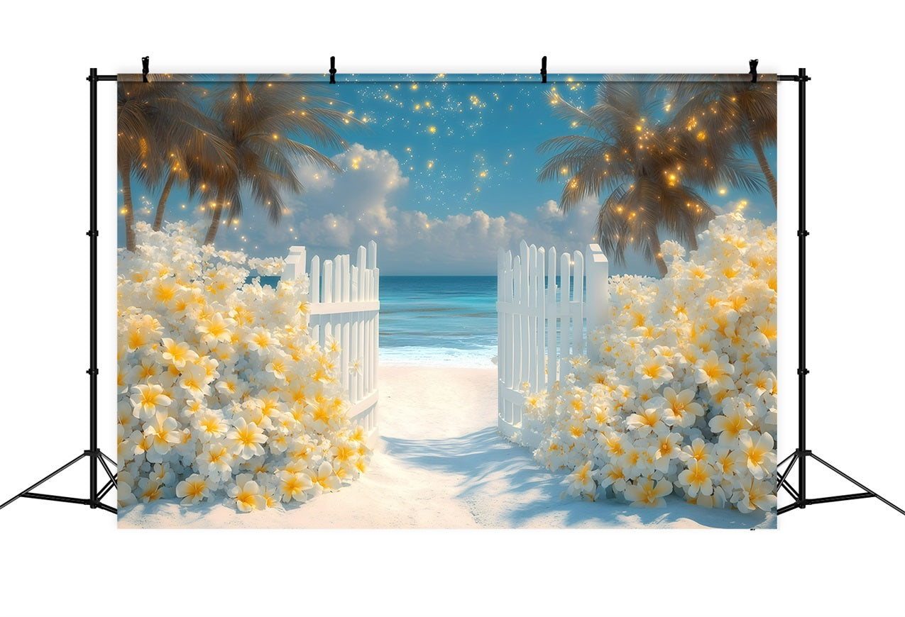 Sommer-Hintergrundbilder Tropische Blüten Strand-Hintergrundbilder GQ4-268