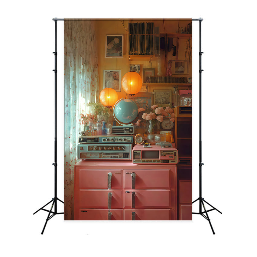 Vintage Fotografie Kulissen Bunte Vintage Schlafzimmer Kulisse GQ4-344