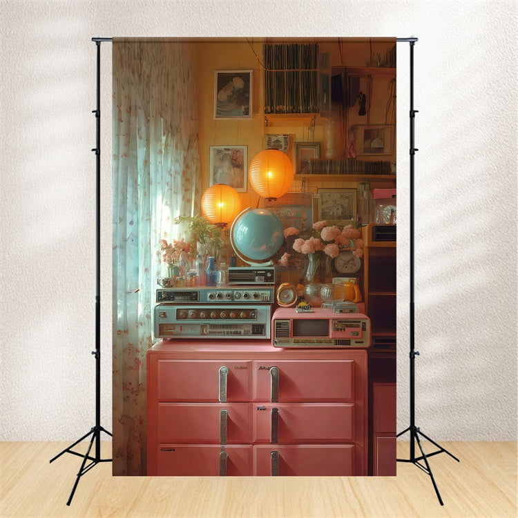 Vintage Fotografie Kulissen Bunte Vintage Schlafzimmer Kulisse GQ4-344