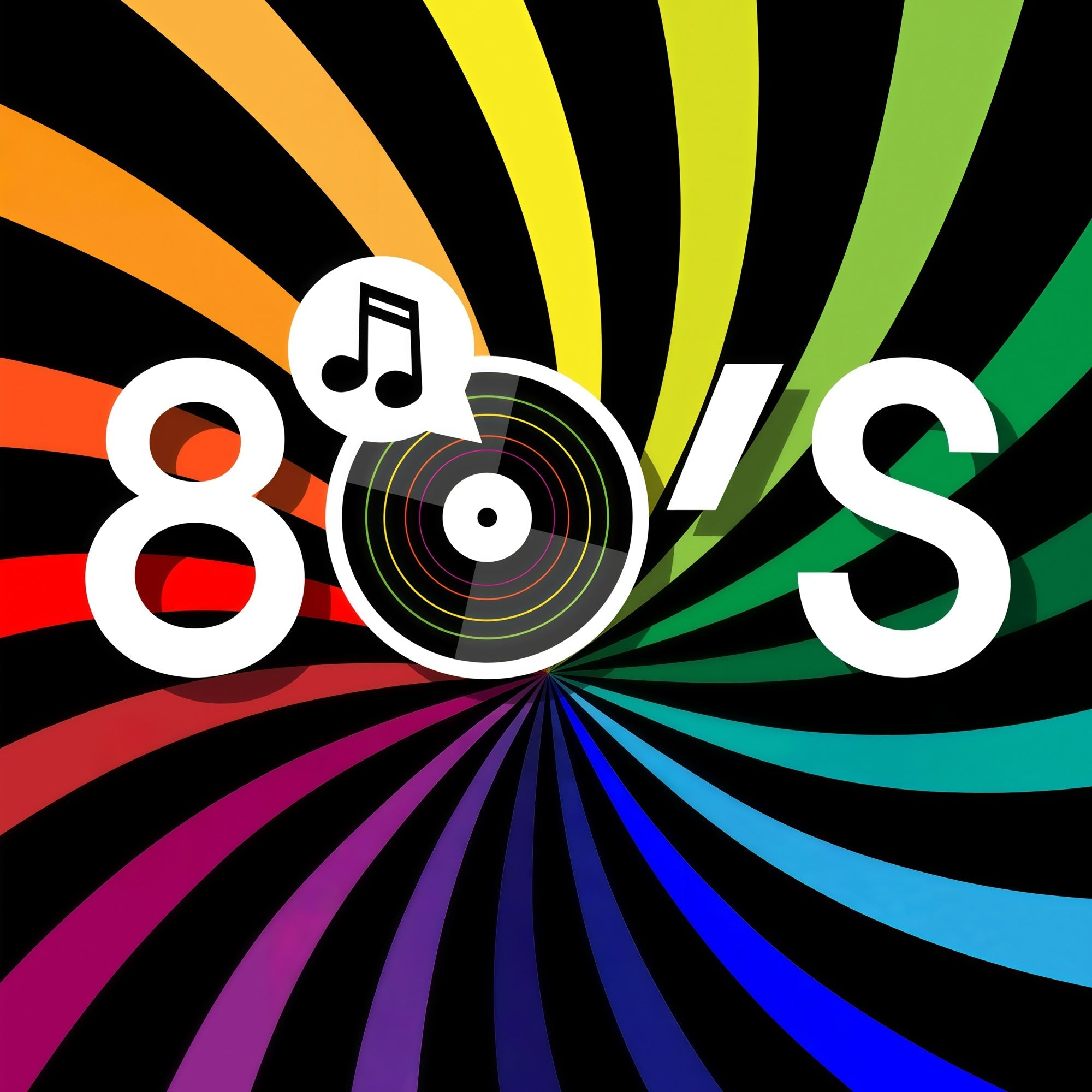 80er Jahre Fotohintergrund Funky Spin Record Partyhintergrund GQ4-349