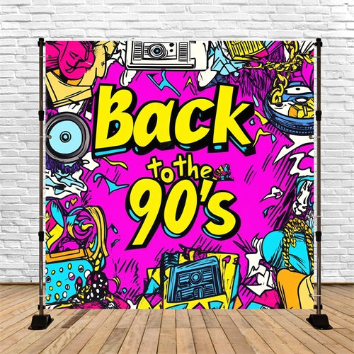 90er Jahre Fotokulisse Doodle Party Throwback Kulisse GQ4-355