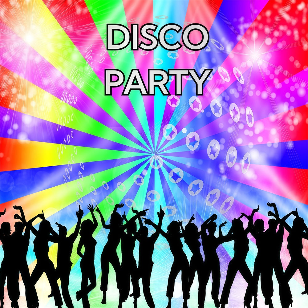 80er Jahre Backdrop Star Glow Groove Night Backdrop GQ4-356