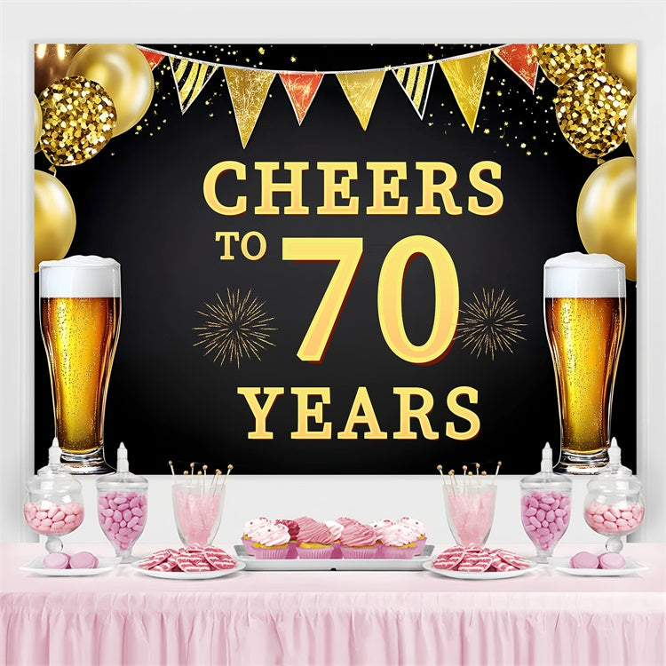 Personalisierte Geburtstag Backdrops 80th Diamond Ballon Backdrop GQ4-9