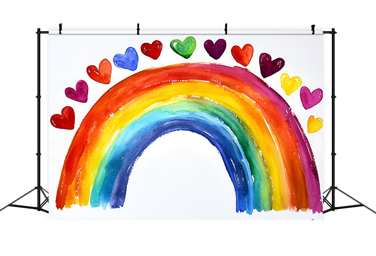 Regenbogen Backdrop Regenbogen Herz Magie Kinder Backdrops GQ5-143