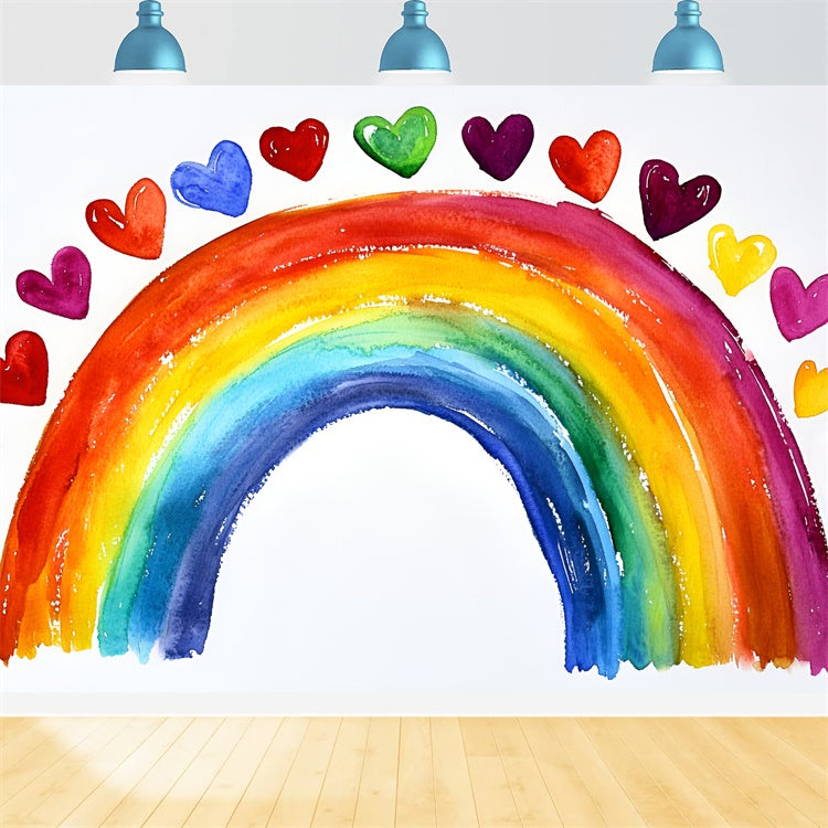Regenbogen Backdrop Regenbogen Herz Magie Kinder Backdrops GQ5-143