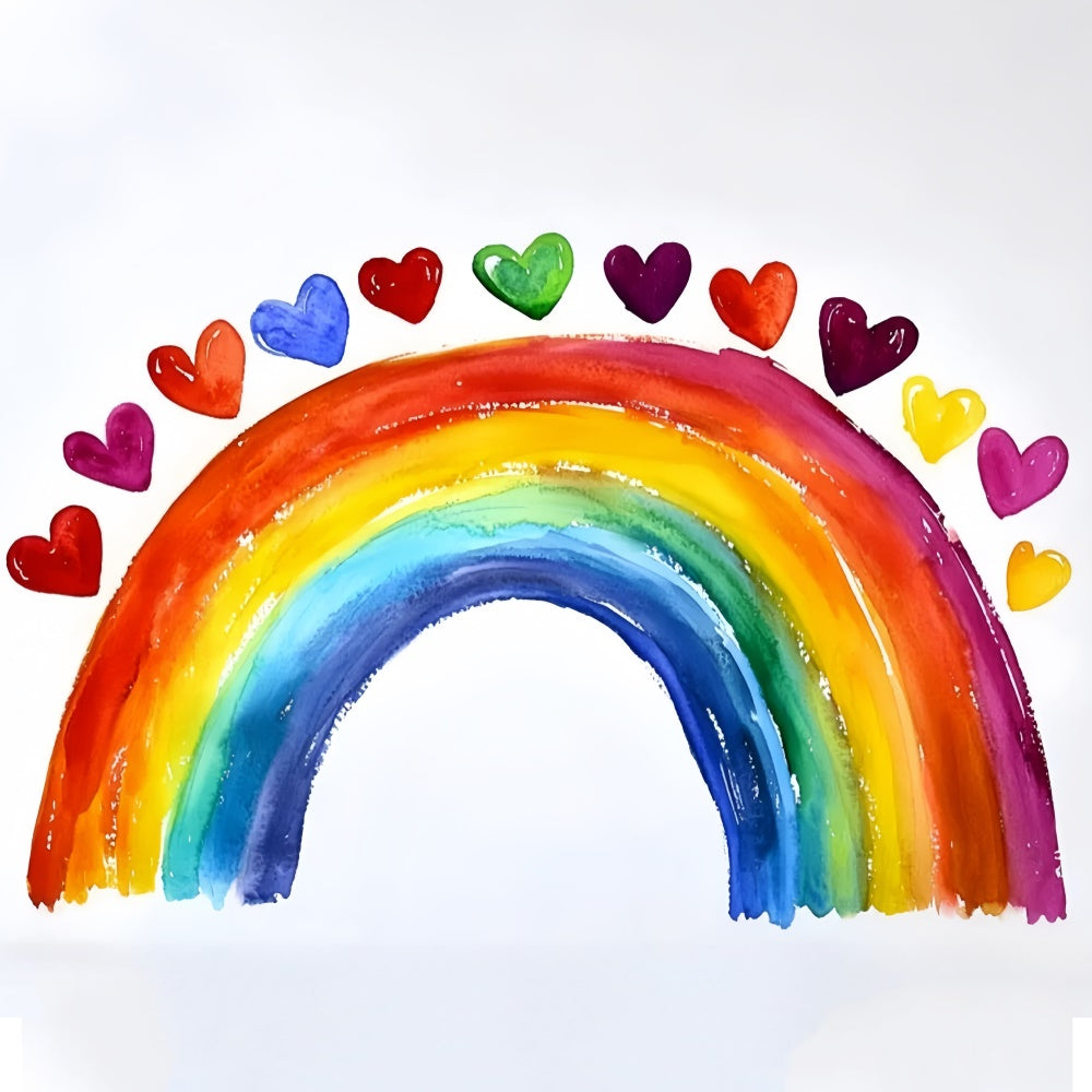 Regenbogen Backdrop Regenbogen Herz Magie Kinder Backdrops GQ5-143