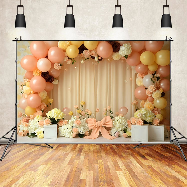 Neugeborenen-Fotografie-Hintergrundkulisse Pastell-Blumenbogen-Hintergrundkulisse GQ5-155