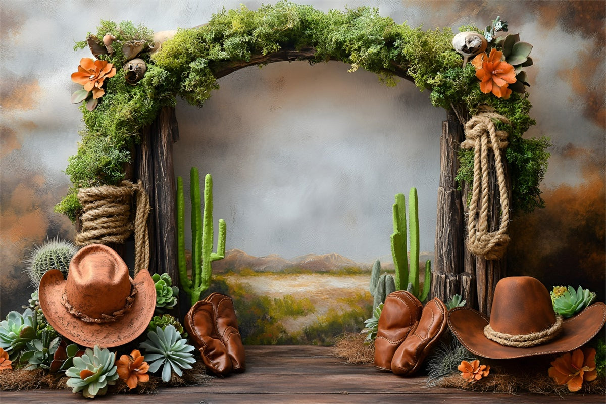 Western Cowboy Kulisse Kaktus Cowpoke Party Kinder Kulisse GQ5-166